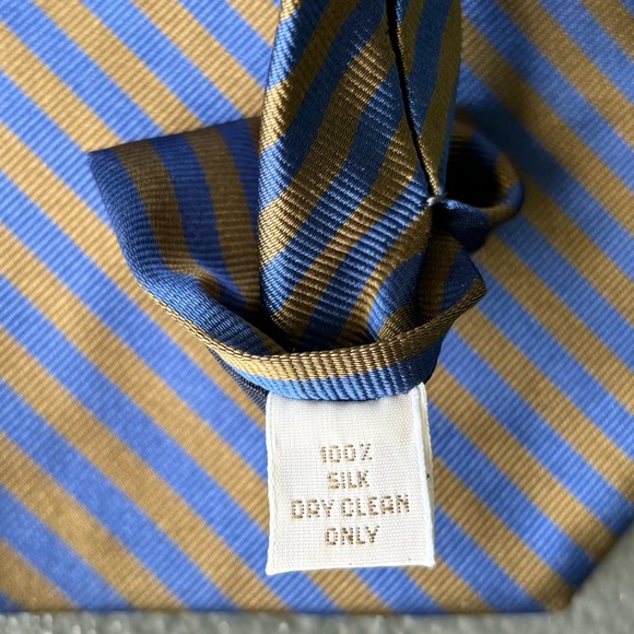 BANANA REPUBLIC 100% Italian Silk Vintage 90s Y2K Diagonal Stripe Necktie - Picture 5 of 6
